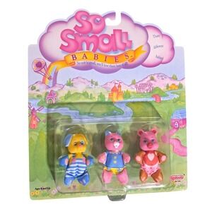 Vintage 1989 So Small Babies Vintage Galoob Set Of 3 Collectible Figures In Orig